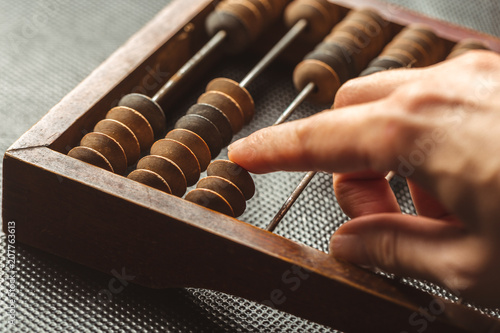 Cuadro en lienzo Vintage abacus close up
