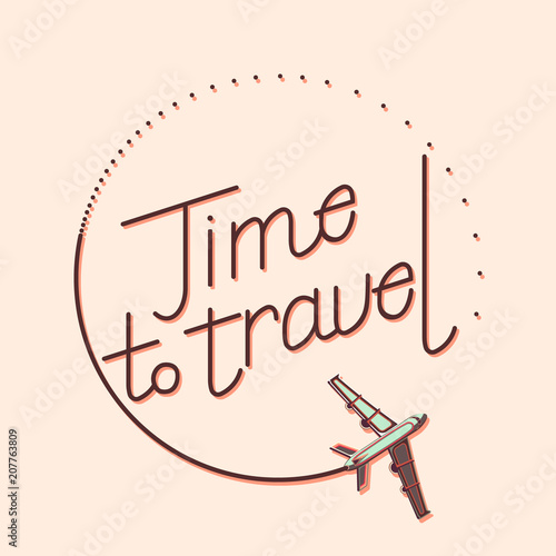 time to ravel logo plane with trail