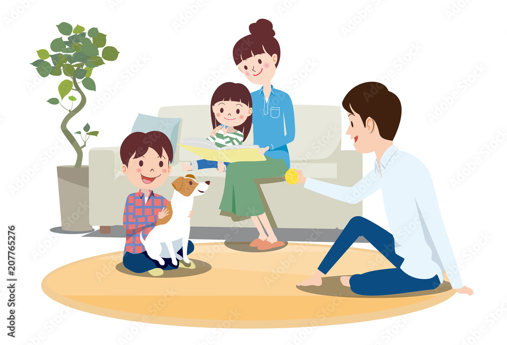 ファミリー 家族団らん Stock ベクター Adobe Stock