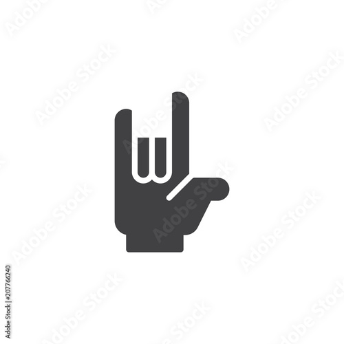 Heavy Rock hand gesture vector icon. filled flat sign for mobile concept and web design. Horns Up Heavy Metal Sign simple solid icon. Symbol, logo illustration. Pixel perfect vector graphics