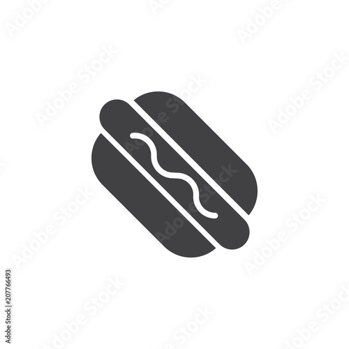 Hot dog vector icon. filled flat sign for mobile concept and web design. Fast food simple solid icon. Symbol, logo illustration. Pixel perfect vector graphics