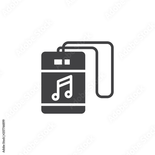 Music staff badge vector icon. filled flat sign for mobile concept and web design. Badge pass card with musical note simple solid icon. Symbol, logo illustration. Pixel perfect vector graphics