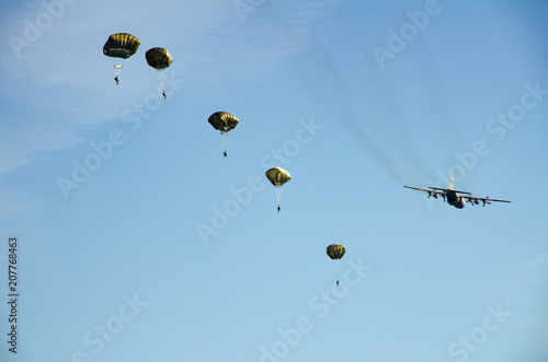 Airborne operations at Fort Bragg, North Carolina
