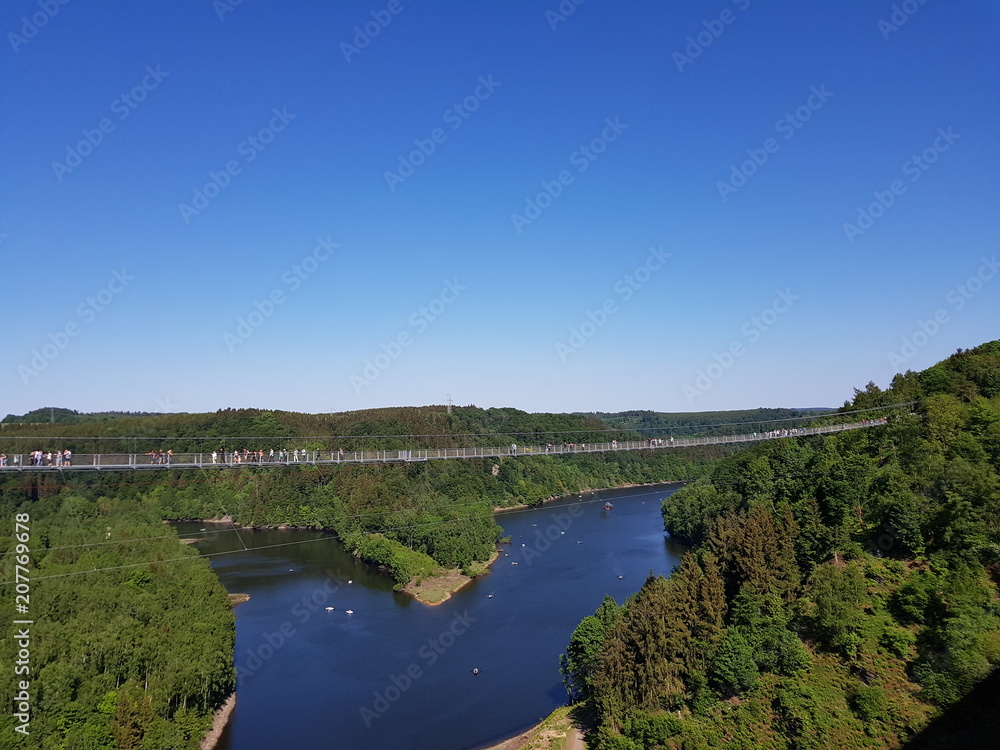 Jarz river Bridge hängebrücke titan thale megazipleine Harzdernalin