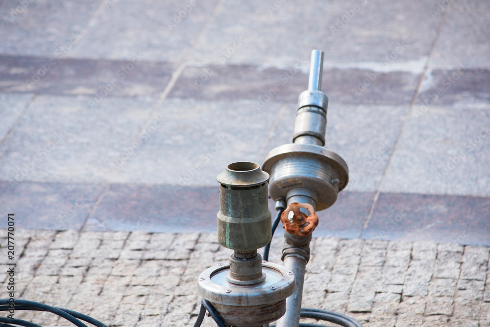 Obraz premium Equipment for water supply to the fountain