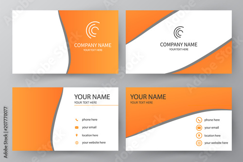 Vector business card. Visiting card for business and personal use. Modern presentation card. Vector illustration design.