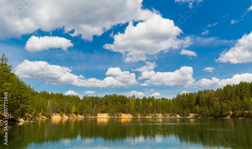 lake in pine forest
