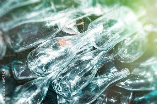 Canvas Print background of recycle pieces of broken glass