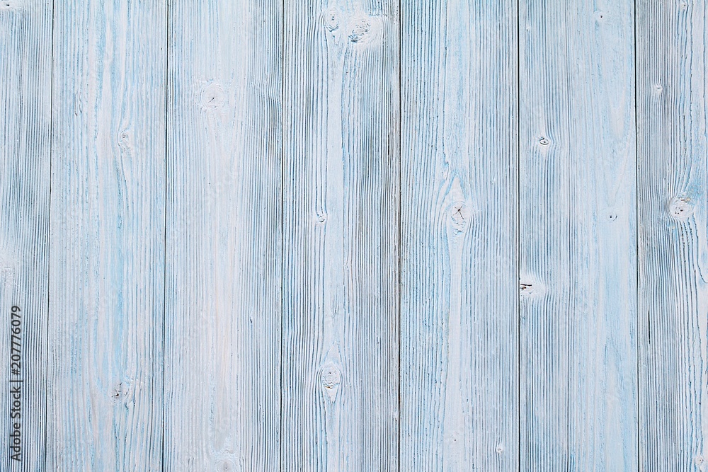 Naklejka premium Abstract, textures or backgrounds concept : Top view or flat lay of blue wooden planks, rustic wallpaper with copy space, ready for adding or mock up