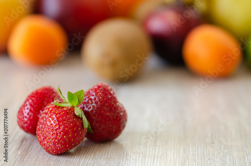 Fresh colorful fruits.  Healthy nutrition  diet concept.