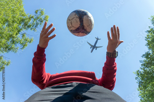 soccer ball airplane © Makeev Petr