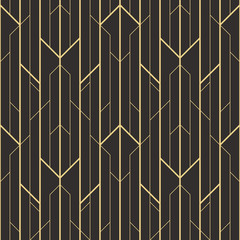 Papier peint photo Art deco patrons Motif abstrait art déco raffiné  © lumyaisweet