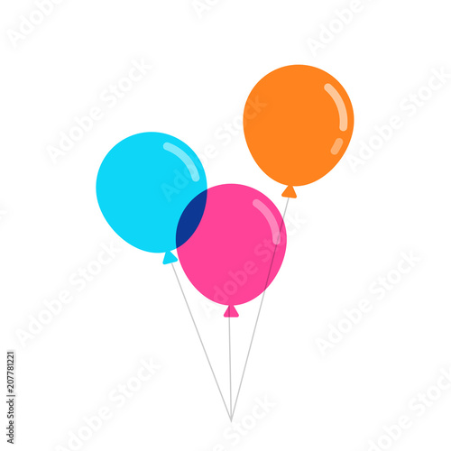 Colorful balloons vector illustration