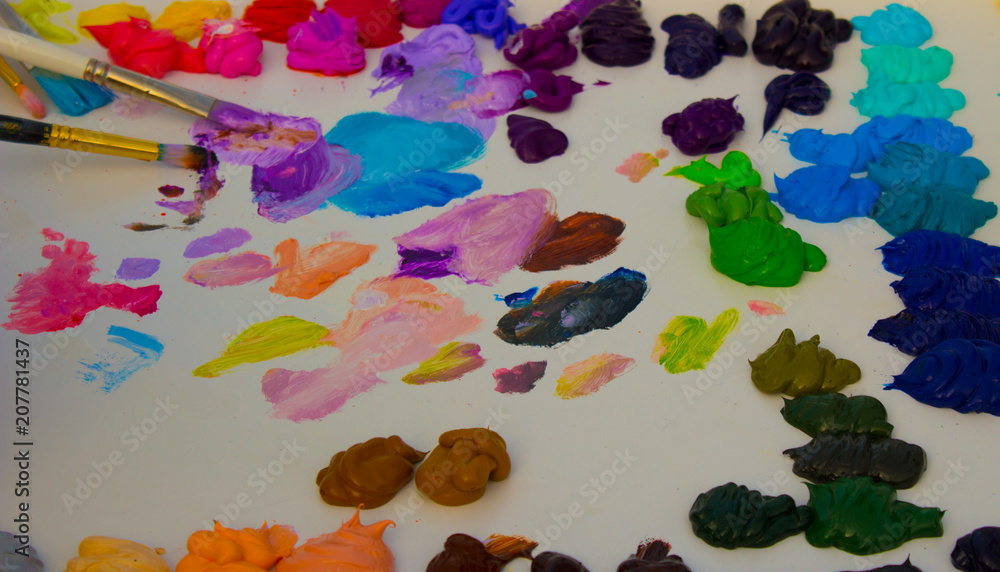 Brushes and paints Brushes and paints