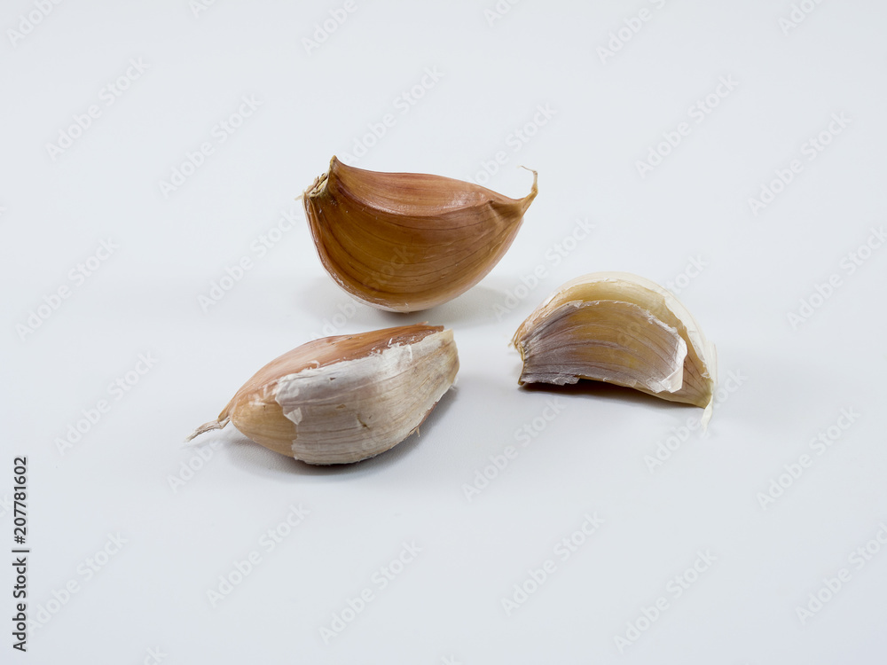 Fresh garlic isolated on white background. Fresh garlic isolated on white background.