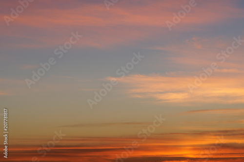 Fototapeta Naklejka Na Ścianę i Meble -  Spectacular colorful sunset skies. Nature abstract background.