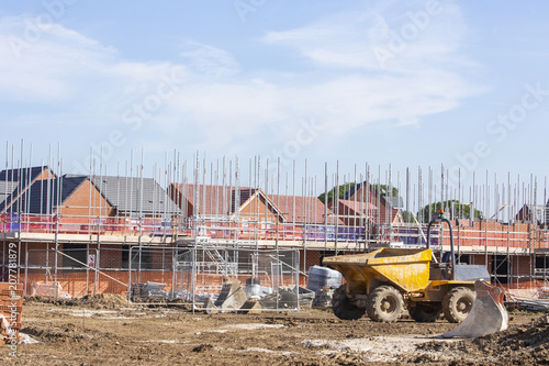 Newly built homes in a residential estate in England