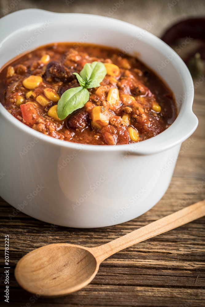 Mexican chili con carne. Mexican chili con carne.