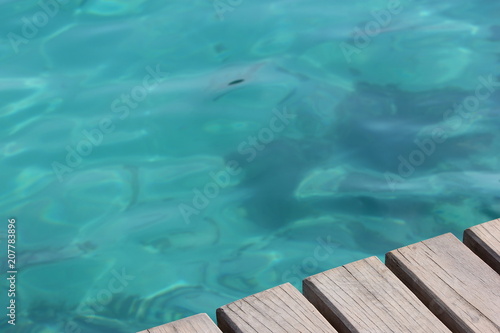 Crystal Clear blue water from the dock  Blue Lagoon  Malta