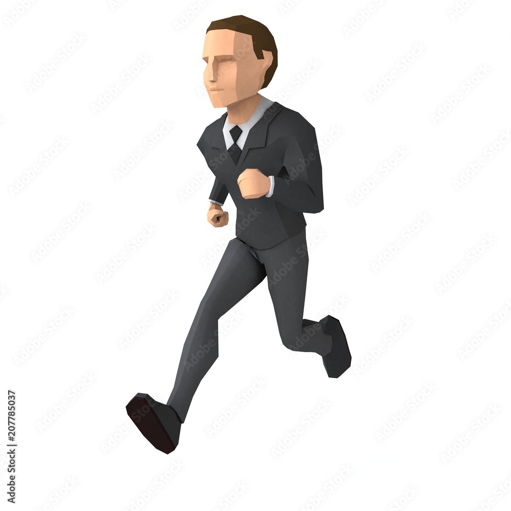 Low poly businessman - 3D Illustration Low poly businessman - 3D Illustration