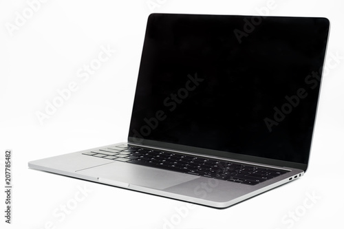 slim modern laptop isolated on white background