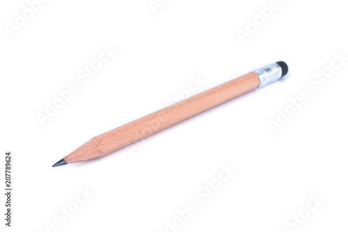 Isolated pencil on pure white background