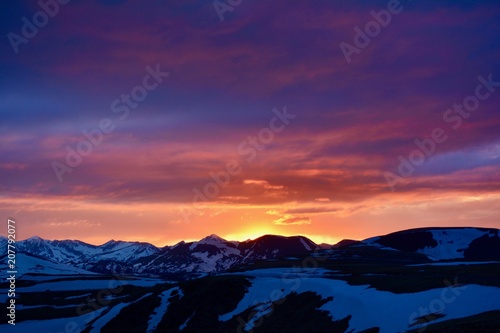 Sunset on Alpine Tundra Rocky Mountain National Park Colorado