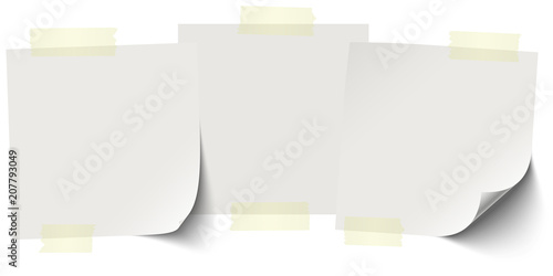 sticky papers with adhesive tape