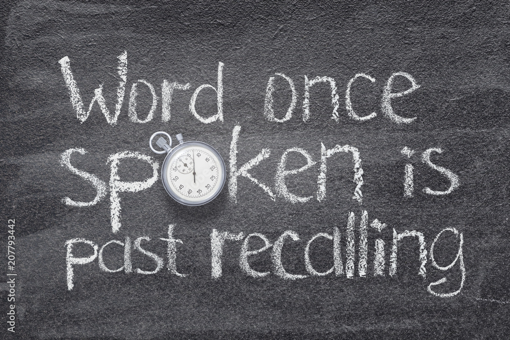 Fototapeta premium word spoken watch