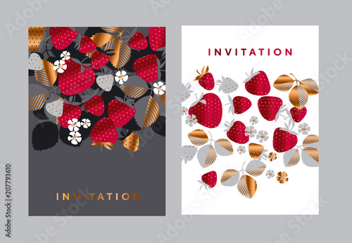 Abstract strawberry design element.