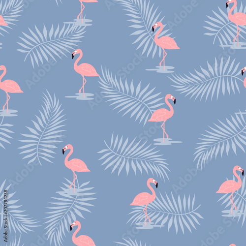 Fotofirana moda wzór flamingo sztuka tropikalny