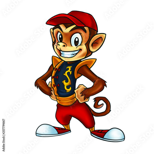 Titi Monkey Mascot Design Vector