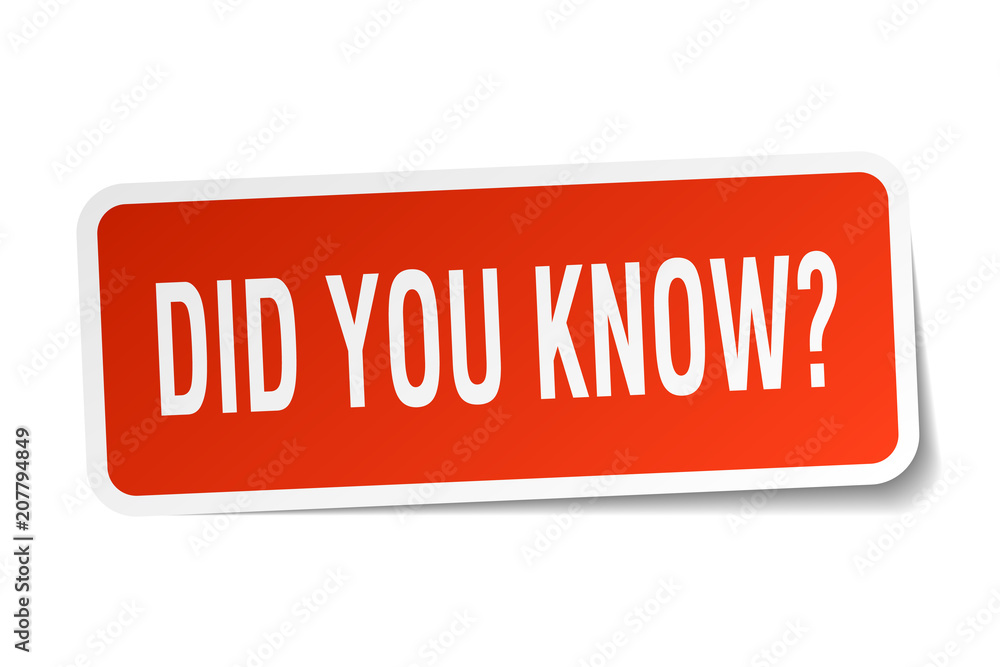 did you know square sticker on white did you know square sticker on white