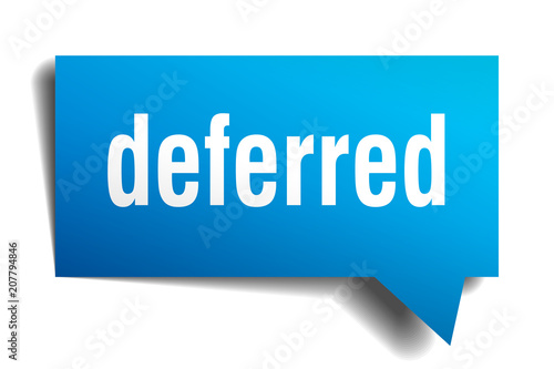 deferred blue 3d speech bubble