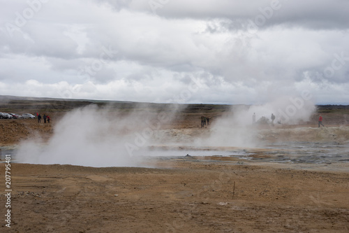 Fumarolen-Landschaft im Geothermalgebiet Námaskarð – Hverir / Nord-Island