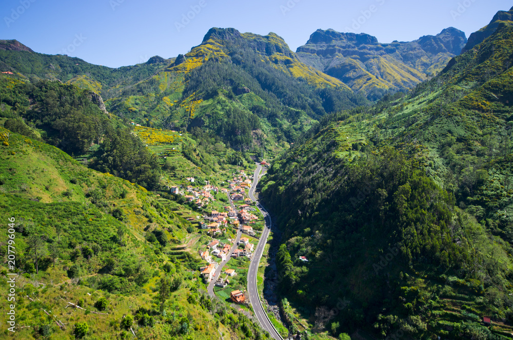 Obraz premium Serra de Agua valley on Madeira island, Portugal