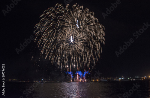 Obraz na płótnie Holiday feast on the occasion of the Day of Varna (the sea capital of Bulgaria) - an official holiday on August 15th