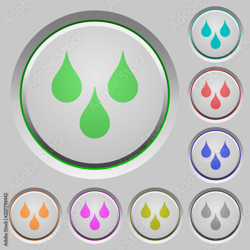 Water drops push buttons