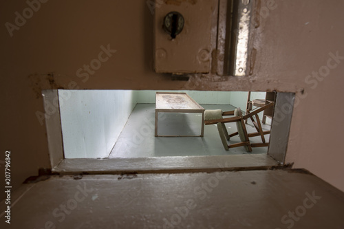 Solitary confinement cell through door slat