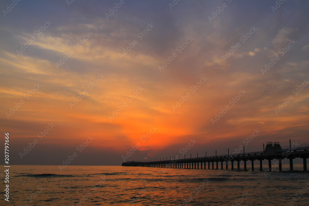 Beautiful sky at twilight time