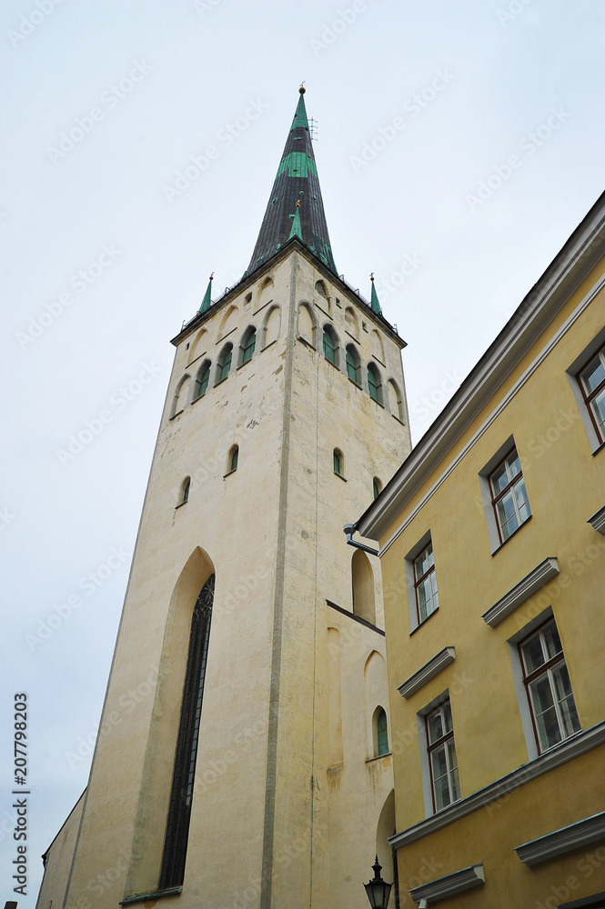 view of the Church of St. Olaf in Tallinn