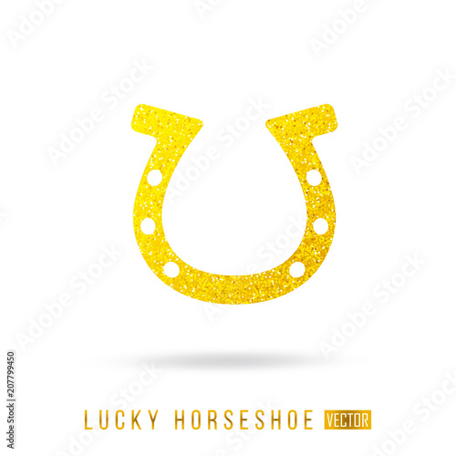 lucky horseshoe - golden vector