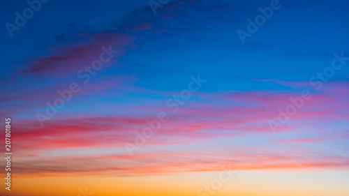 Vivid sky on twilight time for background