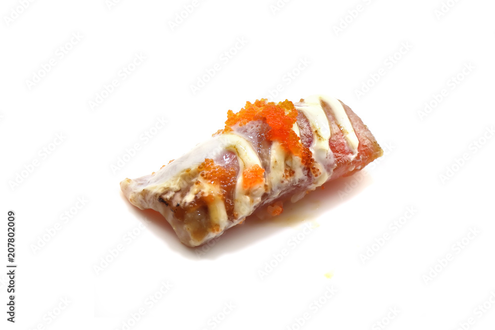 japan traditional sushi on isloted white background japan traditional sushi on isloted white background
