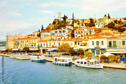 The town of Poros  Poros island  Saronic Gulf  Greece