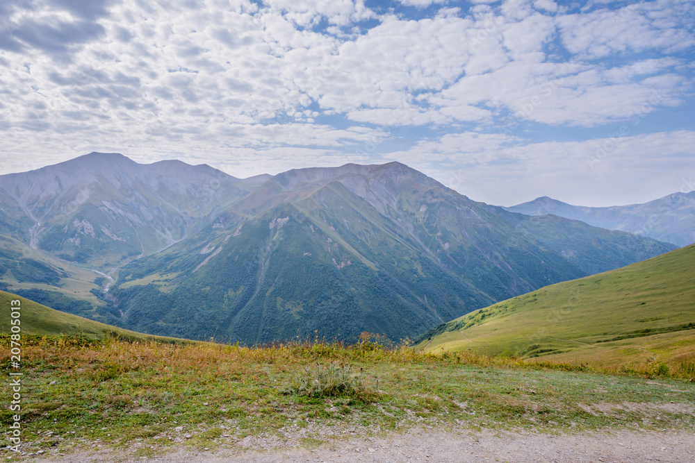 Scenic mountains in Svaneti, Georgia