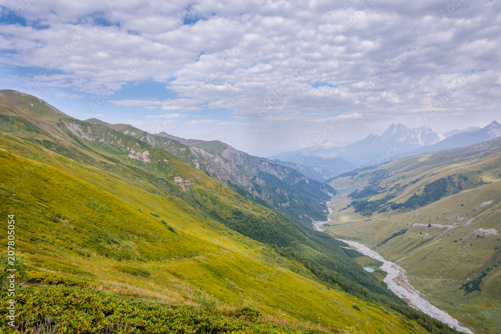 Naklejka premium Scenic mountains in Svaneti, Georgia