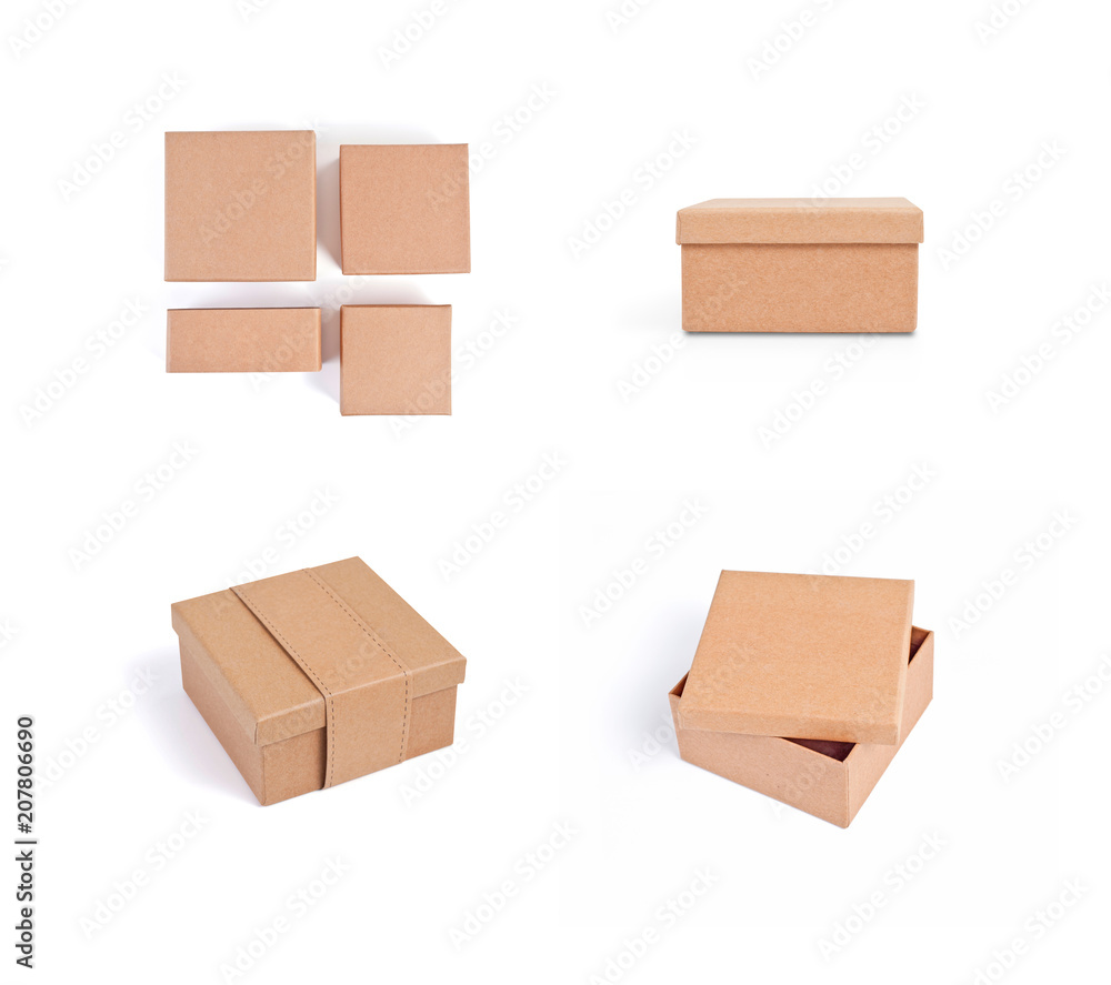 Set of cardboard boxes for packaging Set of cardboard boxes for packaging