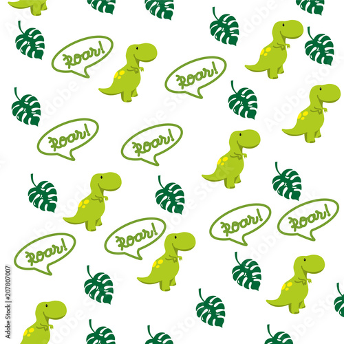Dinosaur icons in flat style for designing dino party, children holiday, dinosaurus related materials