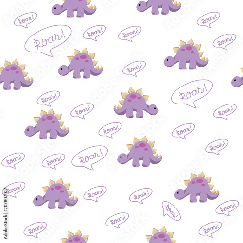 Dinosaur icons in flat style for designing dino party, children holiday, dinosaurus related materials